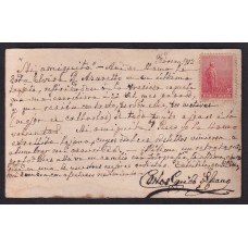 CARLOS GUIDO SPANO ANTIGUA TARJETA POSTAL CON FIRMA AUTOGRAFA